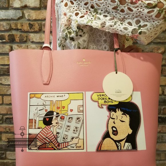 Kate spade Archie Comics Large Tote  Yellow Wallet - Picture 5 of 16